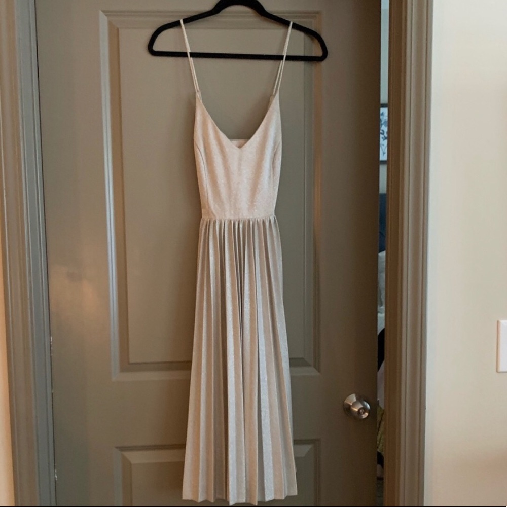 Silver Metallic Anthropologie Dress